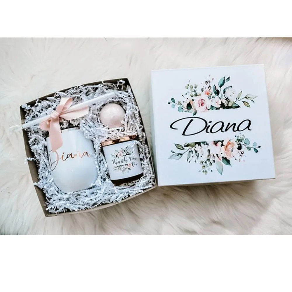 Сатиновая подарочная лента коробка с крышкой Индивидуальная именем предложение