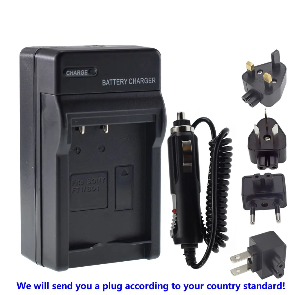 4 Батарея + зарядное устройство для дома и автомобиля Зарядное Sony NP-BD1 FD1 Тип D CyberShot