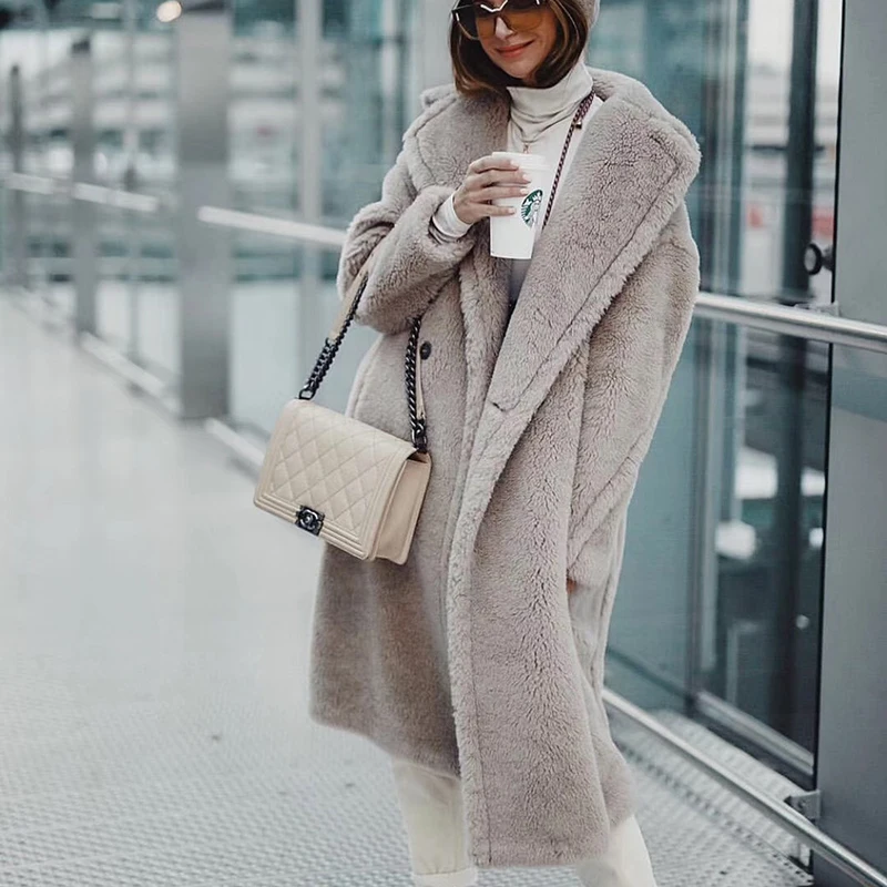 

Maylofuer New Arrival 100% real lamb fur coat women long sheep fur jacket