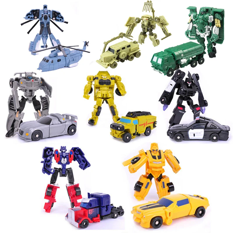 

Classic Robot Car Toys Transformation Mini Cars Kid Action & Toy Figures Plastic Deformation Robot Boys Favorite Gifts