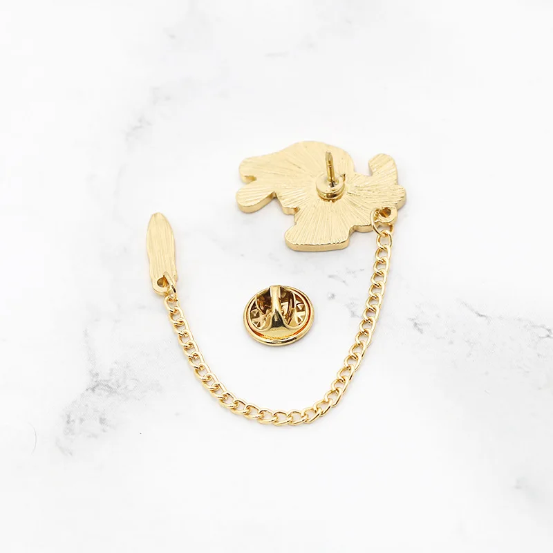 Эмалированные булавки цепь Кролик морковь карандаш любовное письмо самолет