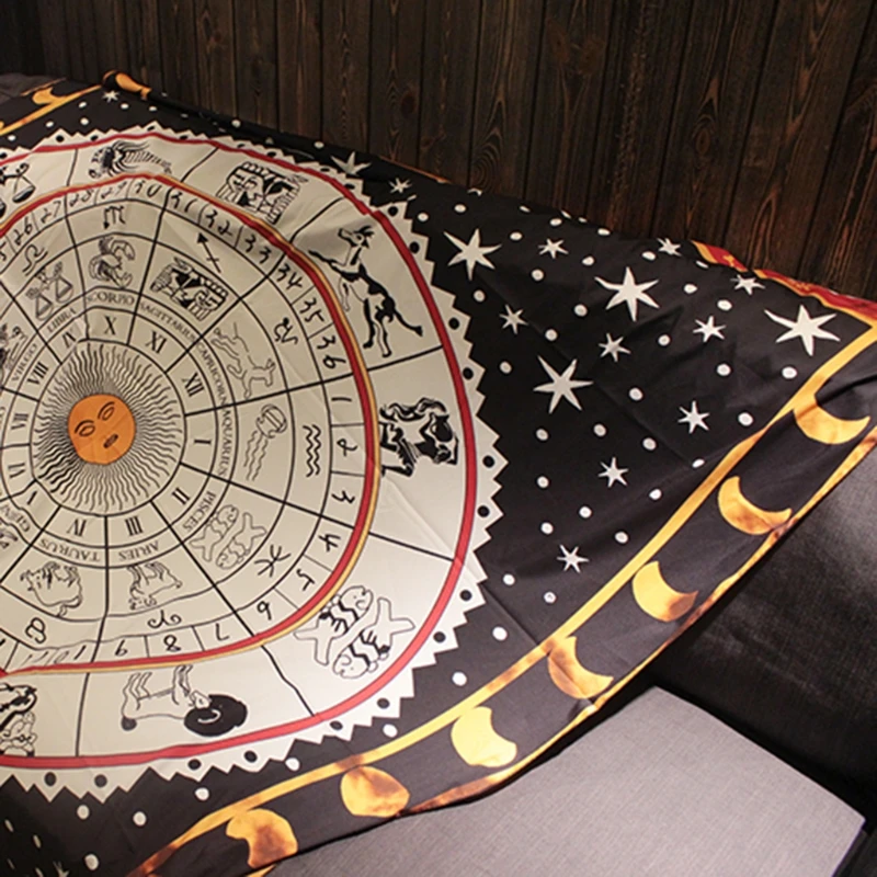 

12 Constellations Tablecloth Divination Altar Cloth Board Game Astrology Cards