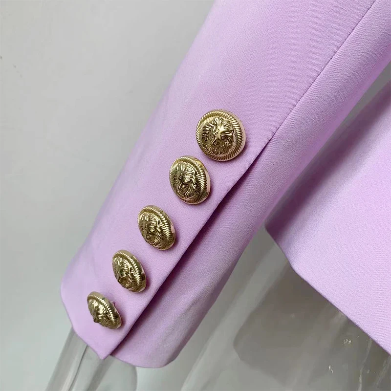 

HarleyFashion Unique Customized Candy Color European High Street Style Quality Skinny Special Violet Blazer