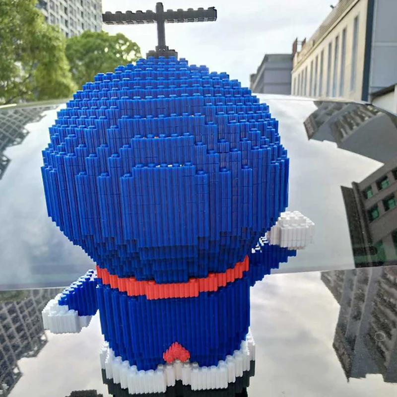 

DUZ Anime Animal Blue Cat Cartoon Doraemoned 3D Building Block Model Set DIY Mini Diamond Bricks Toys for Boys Children Gifts