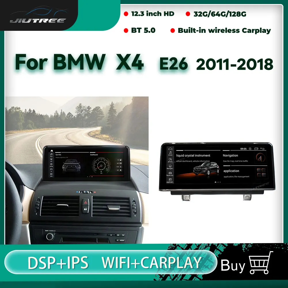 

Автомобильный радиоприемник Android 10,0 для BMW X4 F26 2011-2018 CIC система NBT EVO мультимедийный плеер блок ПК навигация Авторадио IPS 4G