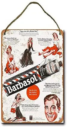 

Metal Sign 8x12 Inch 1949 Barbasol Shaving Cream Wall Decor Hanging Sign