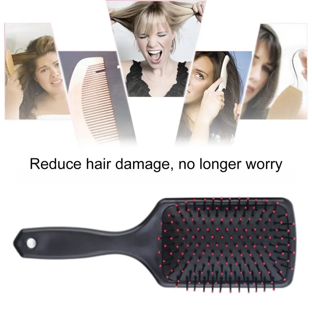 

Professional Plastic Healthy Hair Loss Paddle Cushion Hair Scalp Massage Brush Hair Brush Comb Hair Styling Tool
