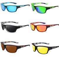 outdoor dust proof sports sunglasses mens polarized colorful film eyewears uv protection lens windproof cycling fishig glasses