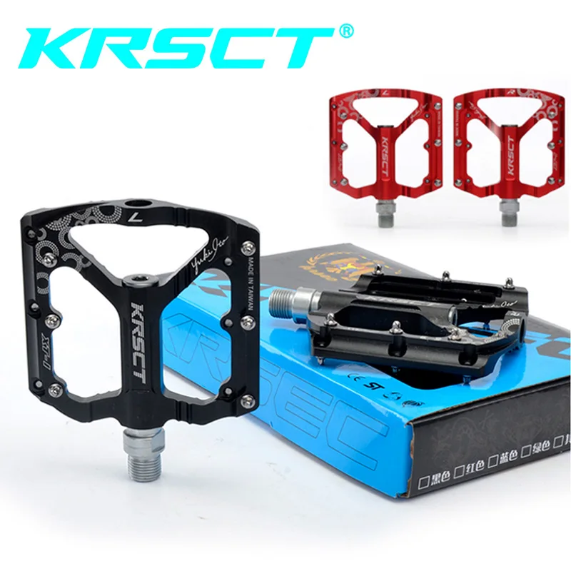 

KRSCT Pedals CNC Aluminum Alloy MTB Pedal ultralight Sealed Bearing Pedals Anti-slip nail Bicycle Accessories