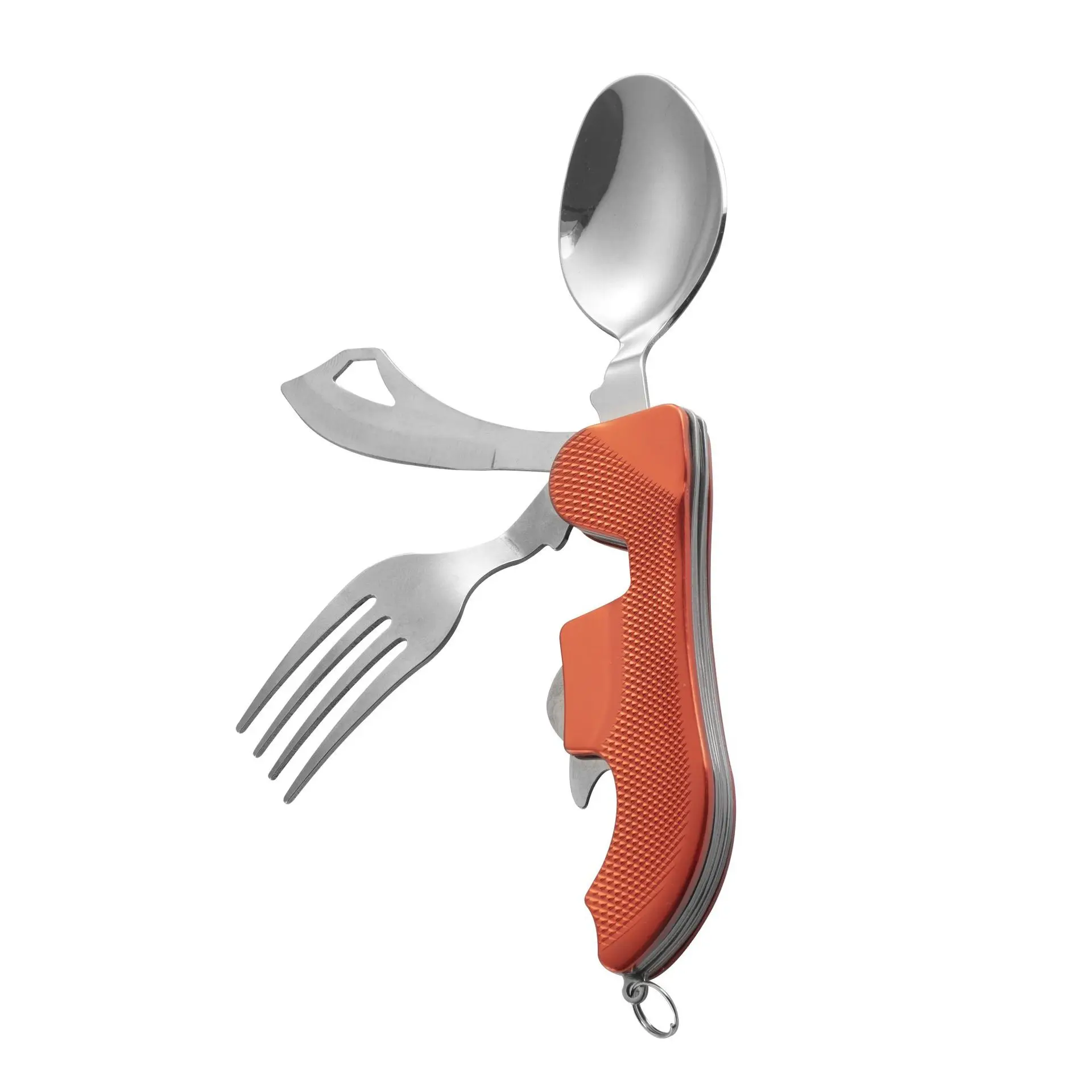 

Multi Tool Tableware Portable Picnic Camp Spoon Fold Spork Fork Flatware Knife Cutlery Bottle Can Opener Multitool Outdoor
