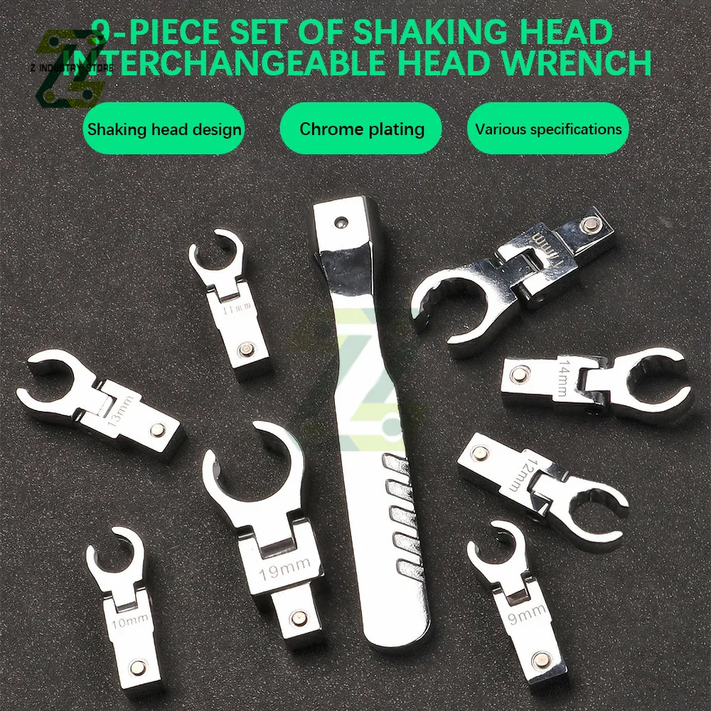 

Ratchet Combination Metric Wrench Set 180 °Removable Flexible Torque Spanner 9PCS Wrench For Repair Hand Tools