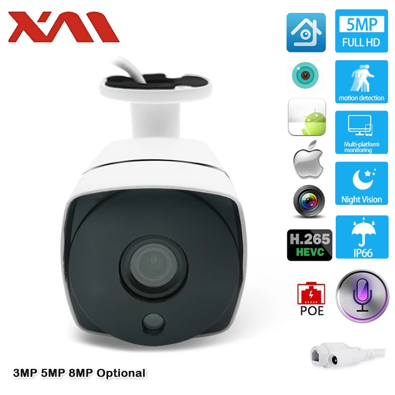 1080P 2 Мп 3 4 МП 5 8 4K H. 265 XM инфракрасная камера ночного видения металлическая