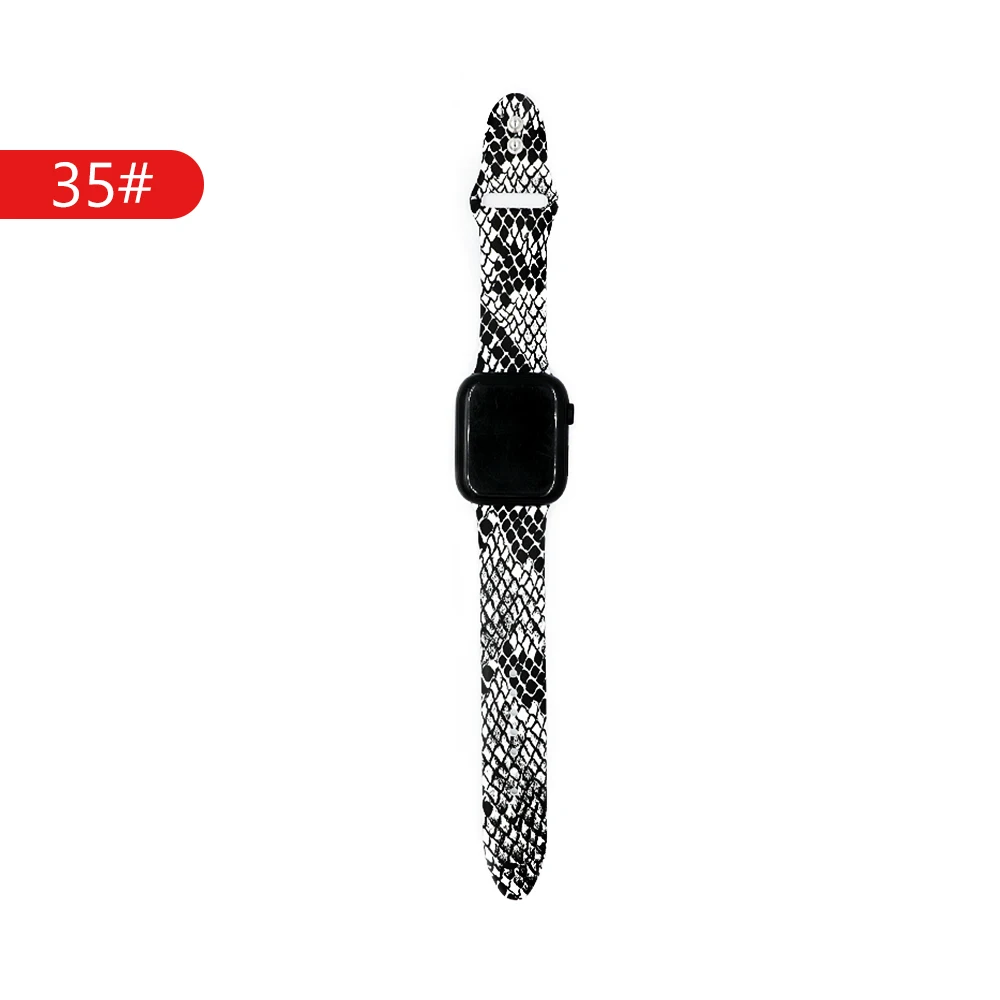 35 Ремешок для apple watch 5 4 ремешок 44 мм 40 мм correa iwatch 3 ремешок 42 мм 38 мм браслет силиконовый apple watch 5 4 3 2 1 Аксессуары для часов - Цвет ремешка: 35