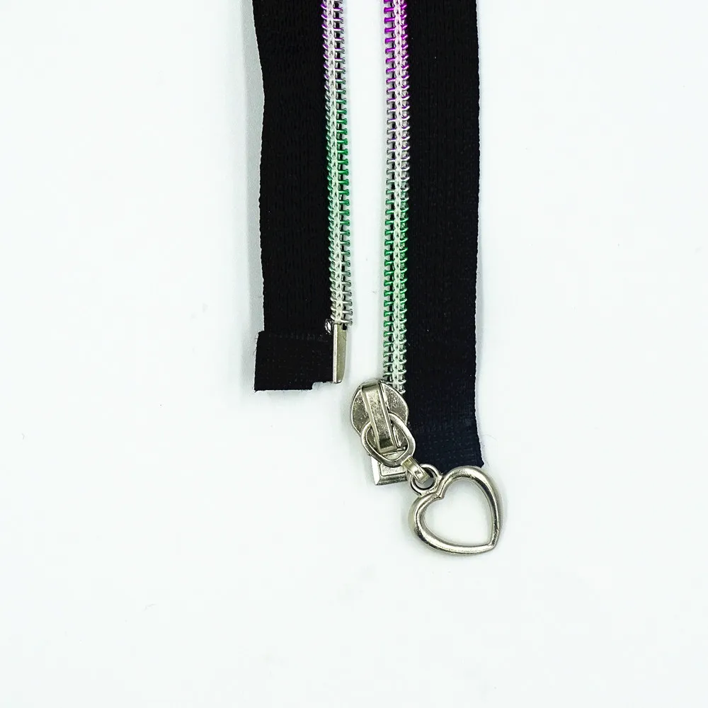 

5pcs new 5# nylon zipper colorful tooth gradient tailor sewer process (20-36 inches)