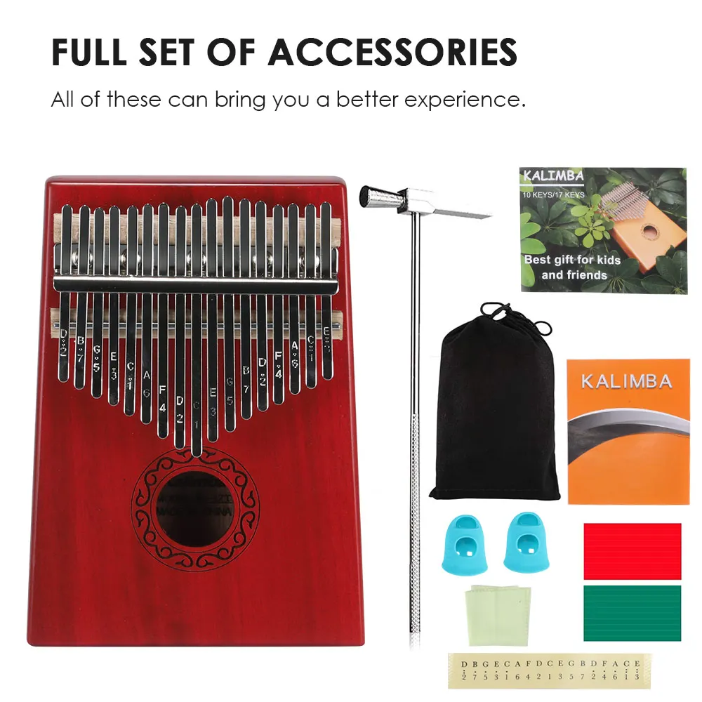 Новинка 17 клавиш калимба большой палец пианино высокое качество деревянный