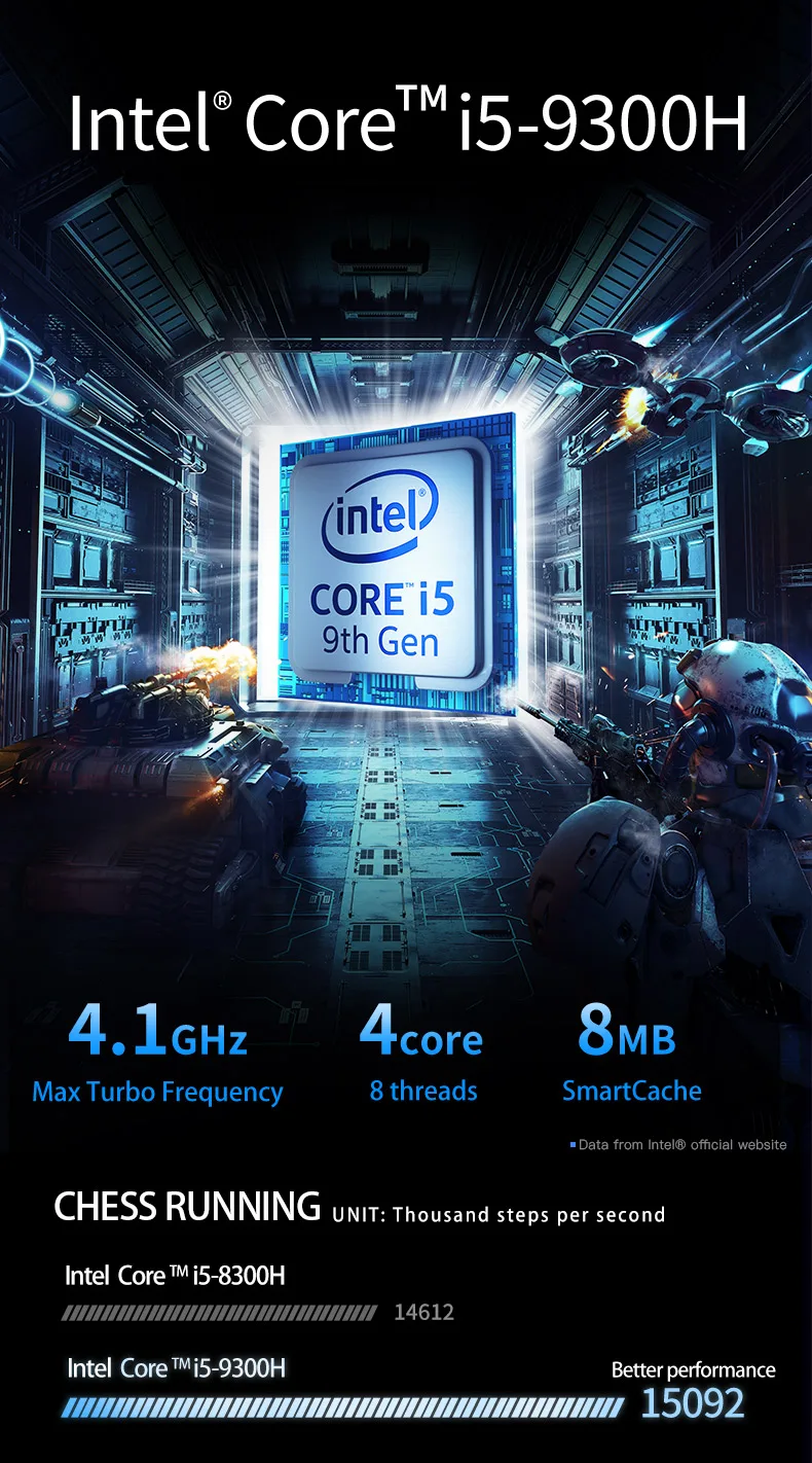 Игровой ноутбук Machenike T58-VA GTX1050(i5-9300H+ GTX 1050/8GB ram/512G SSD/15,6 '') игровой ноутбук