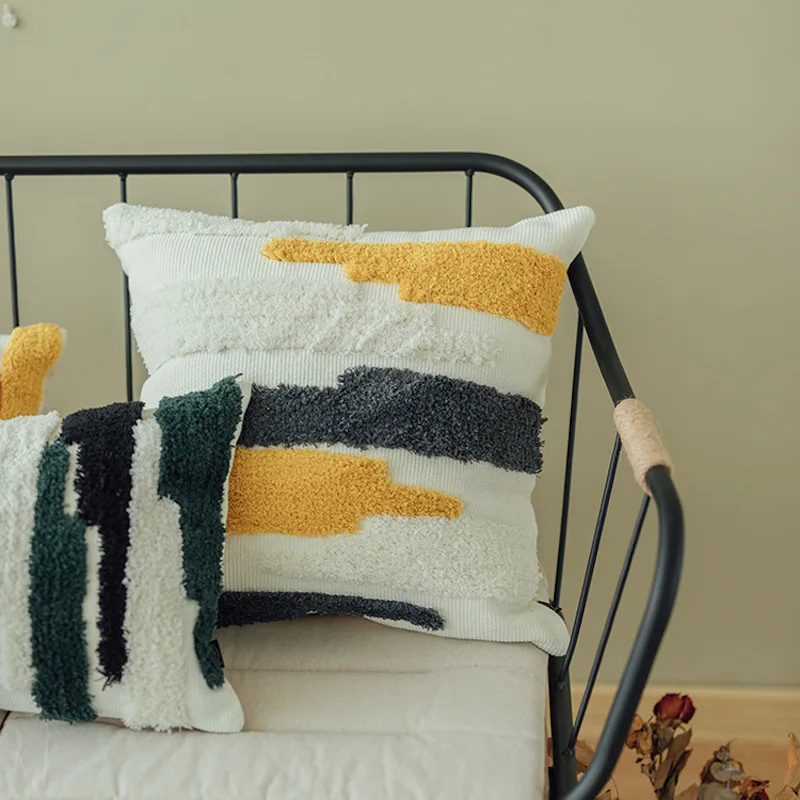 Наволочка для подушки DUNXDECO декоративный чехол скандинавский с абстрактным