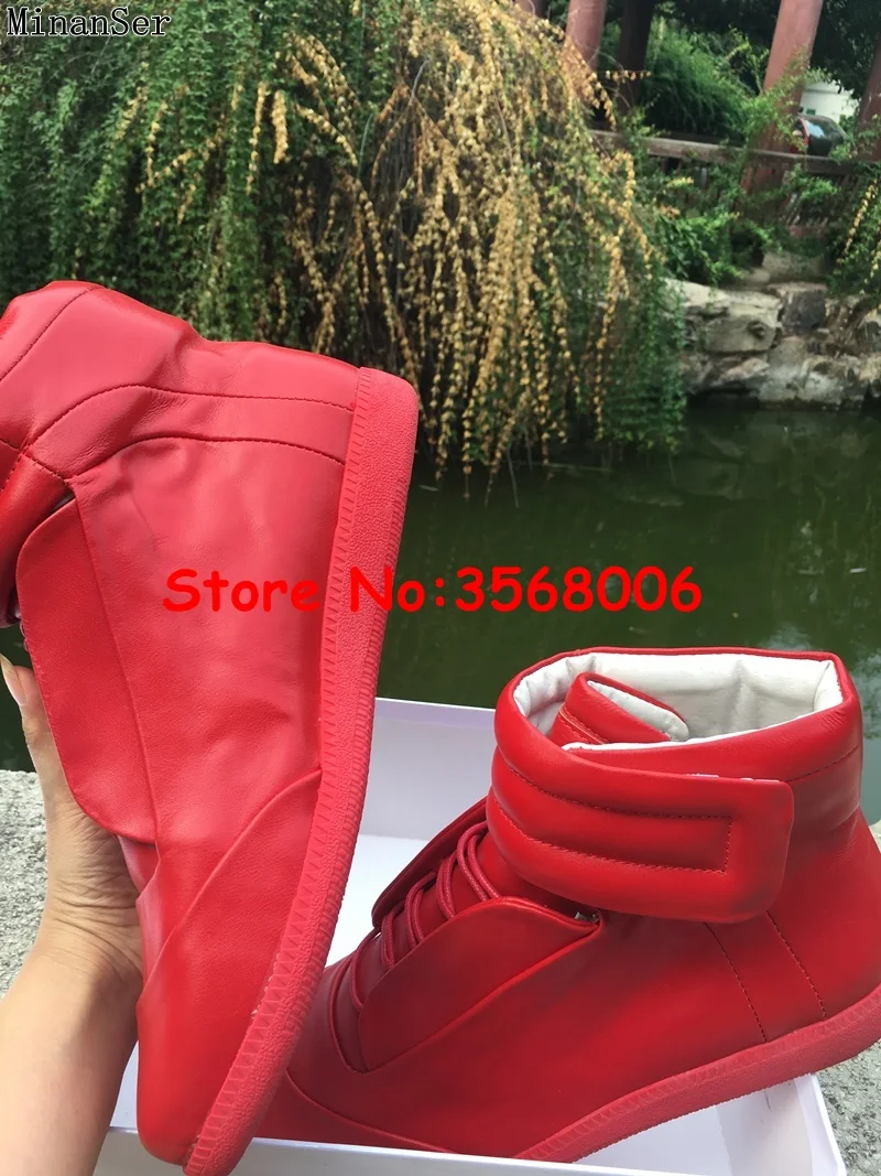 Кроссовки мужские высокие натуральная кожа пэчворк Повседневная Брендовая