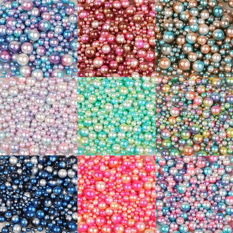 

4-10mm Non-porous Perfect Round Imitation Pearl Loose Beads DIY Handmade Crystal Epoxy Accessories Material Decoration