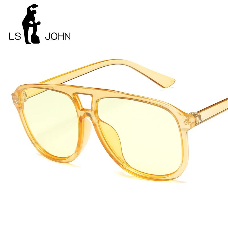 Солнечные очки LS JOHN в большой оправе для мужчин и женщин модные брендовые