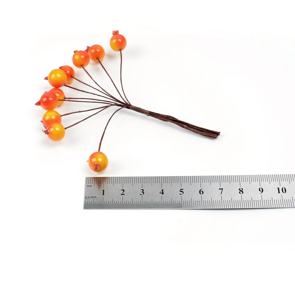 Искусственный цветок красный жемчуг 1 см 10 шт. | Дом и сад