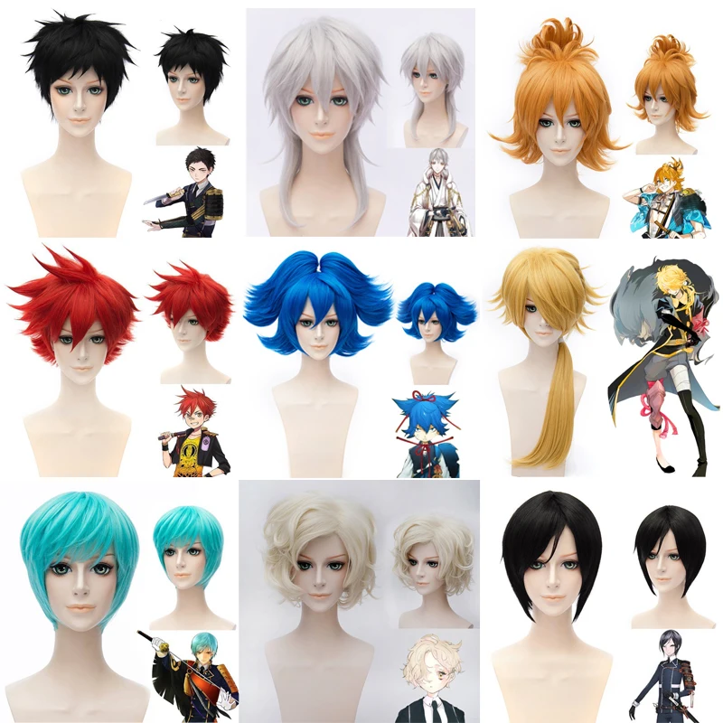 

(Alice-Wig 100) Heat Resistant Fiber Hairpiece Synthetic Hair Wig Anime Touken Ranbu Online Cosplay Wig
