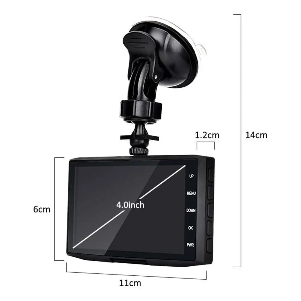 

Car DVR Camera HD 1080P 4-inch Car Dash Camera HD Night Vision Gravity Sensor Parking Monitoring Reversing Image High Dynamic