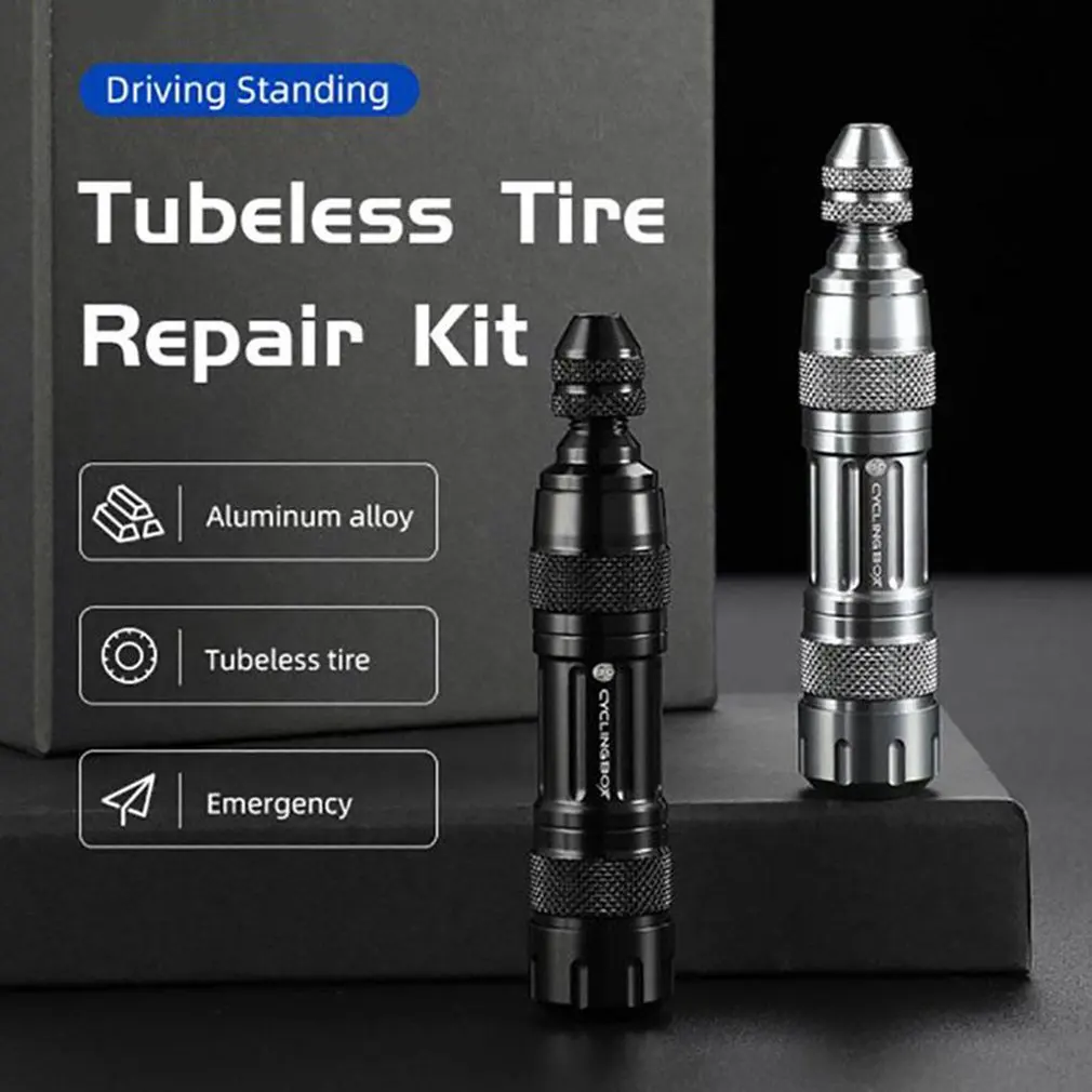 Bicycle Tire Repair Tool Aluminum Alloy Tubeless Wheel Puncture Plug Kit Service For Bike |