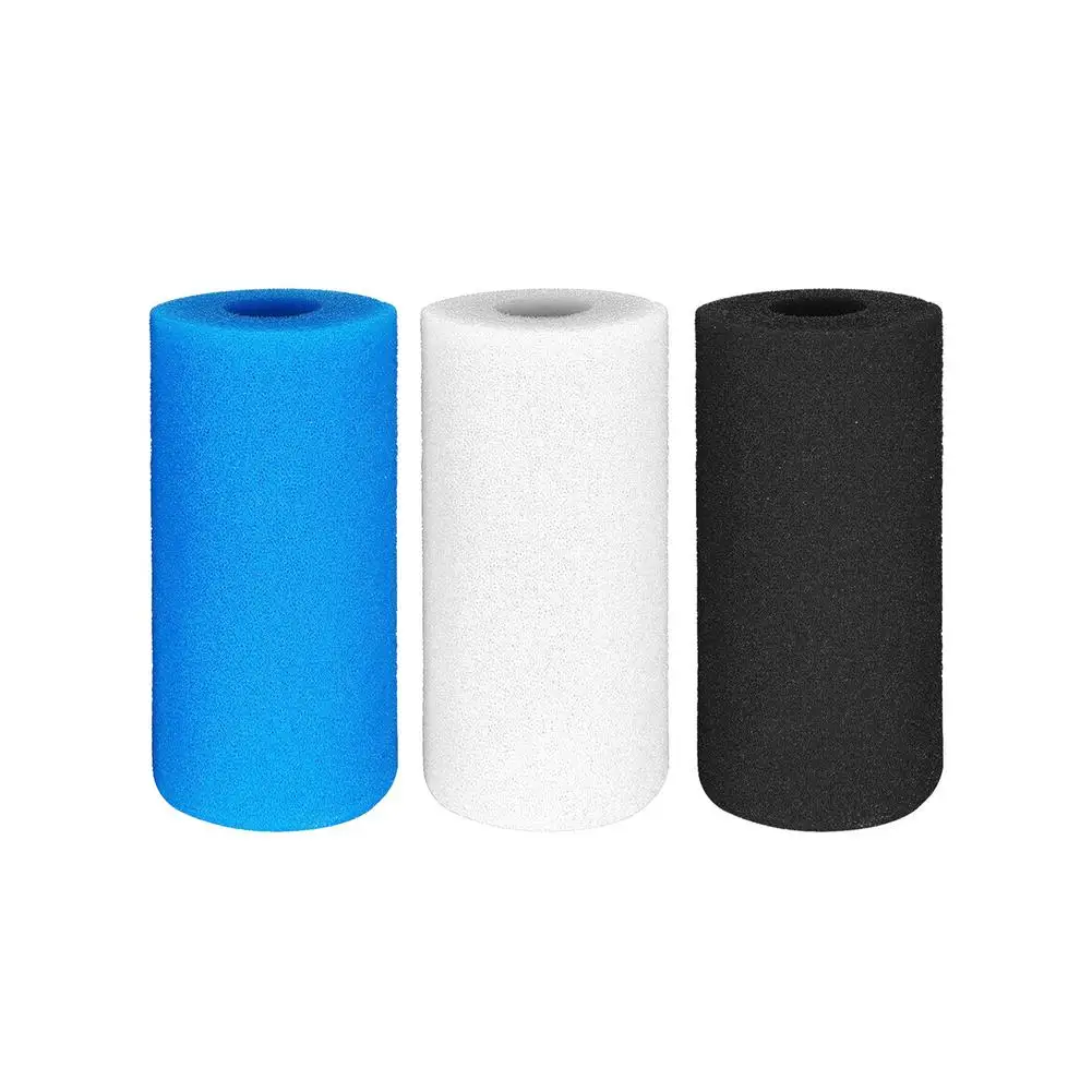 

3pcs Swimming Pool Foam Filter Sponge 10cmx20cm Reusable For I ntex Type A Washable Biofoam Cleaner Filter Foam Sponges Tools