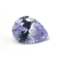 50pc high quality cz stone 2x3mm 13x18mm pear shaped lavender cubic zirconia synthetic gems for diy jewelry
