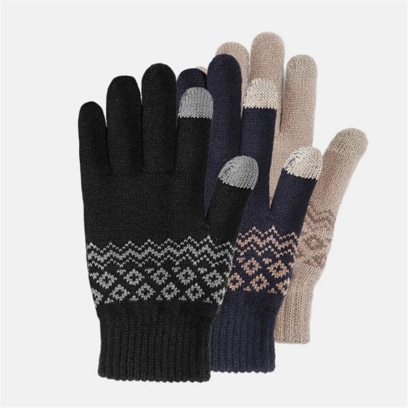 

New xiaomi touch screen warm gloves for Women and Men velvet plus velvet can keep finger touch screen winter gloves couple mode