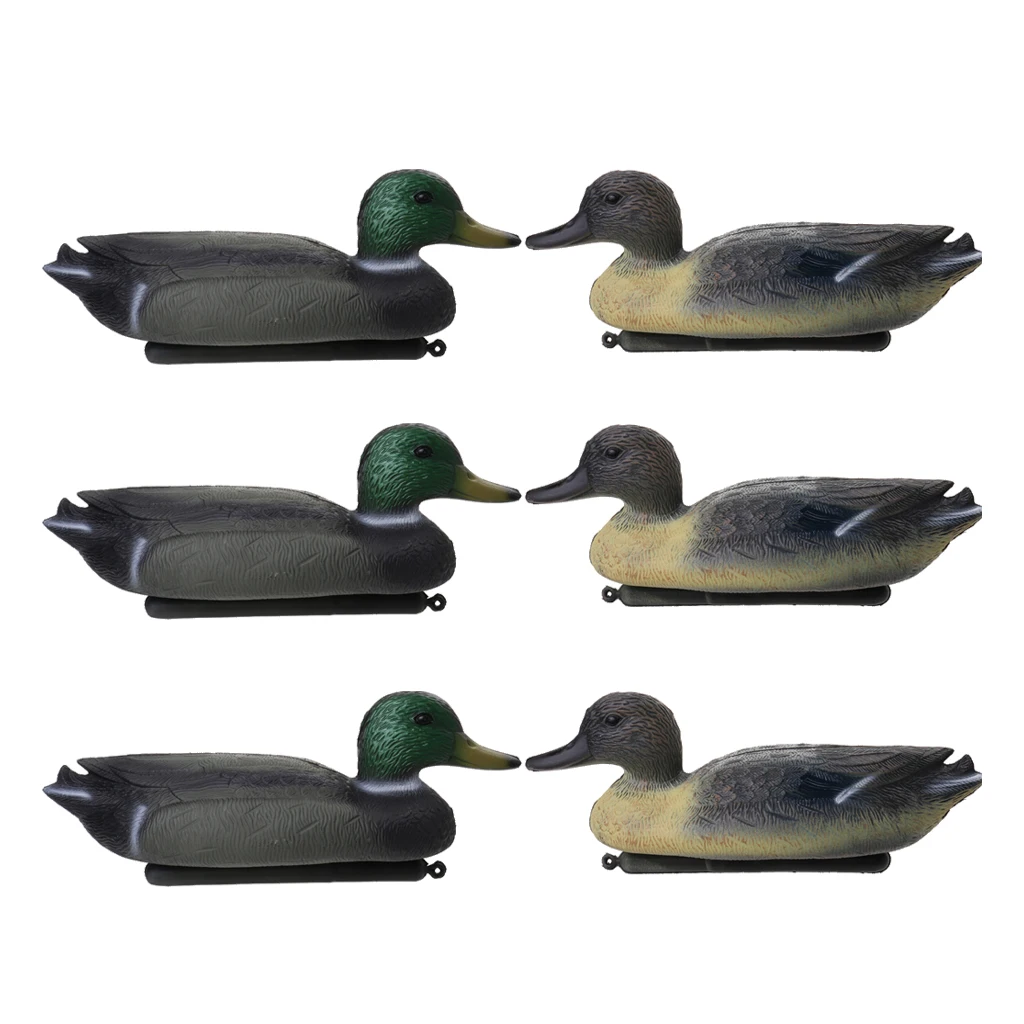 6Pcs Fishing Hunting Male Duck Decoy w/ Weighted Keel Bird Flyer Garden Decor Lawn Ornamental охота и снаряжение | Спорт