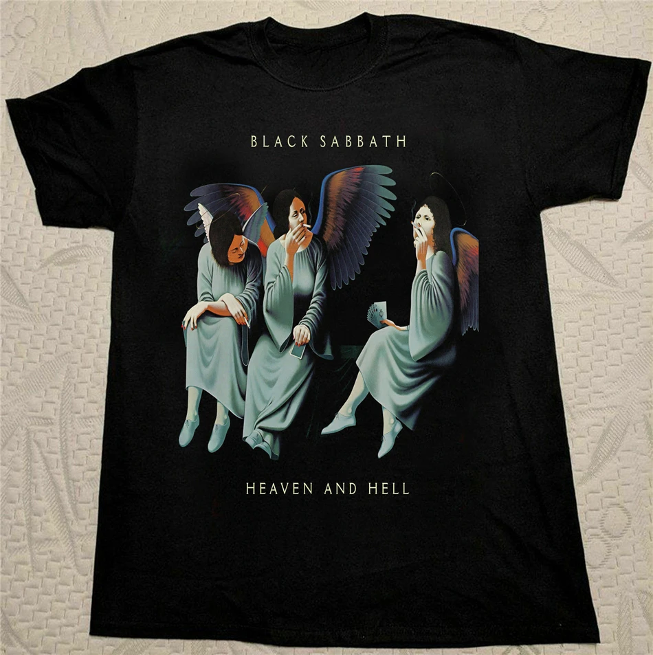 Black Sabbath небо и ад футболка редкий короткий рукав S 3Xl Homme индивидуальные футболки| |