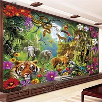 big size diamond painting 5d animal world tiger elephant diamond embroidery painting diy mosaic gift home decor ff2748