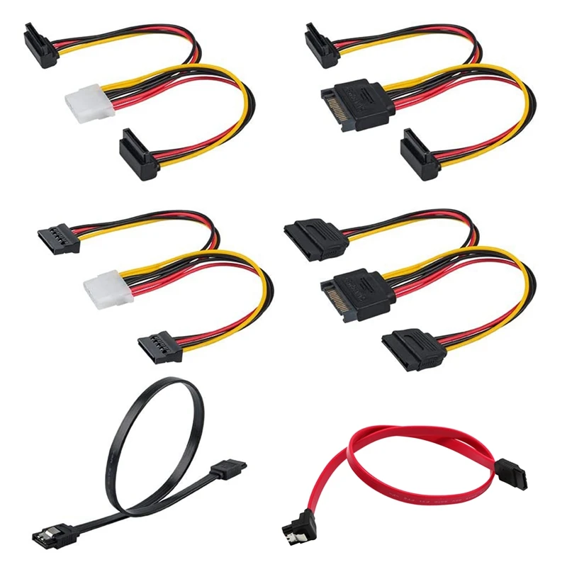 

SATA Power Splitter Cable SATA III Cable SATA 3.0 Top Straight Cable 15 Pin SATA Male to 15 Pin SATA 2 Pin Cable