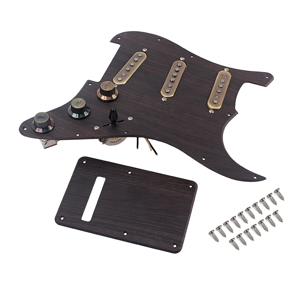 Загруженная прочная задняя крышка Alnico V Pickguard SSS для электрогитары ST | Спорт и