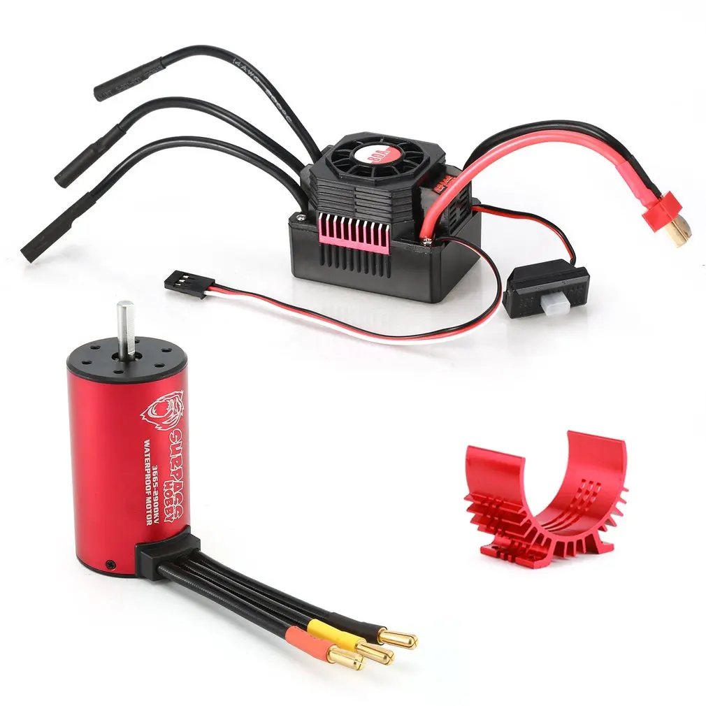 SURPASSHOBBY KK 3665 2900KV бесщеточный двигатель с 80A водонепроницаемый ESC для 2S 3S 1:10