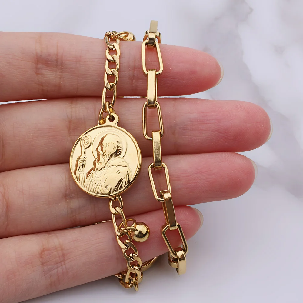 Браслет-цепочка Фигаро из нержавеющей стали