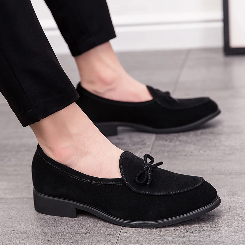 Мужская прогулочная обувь с круглым носком мужские лоферы на плоской подошве