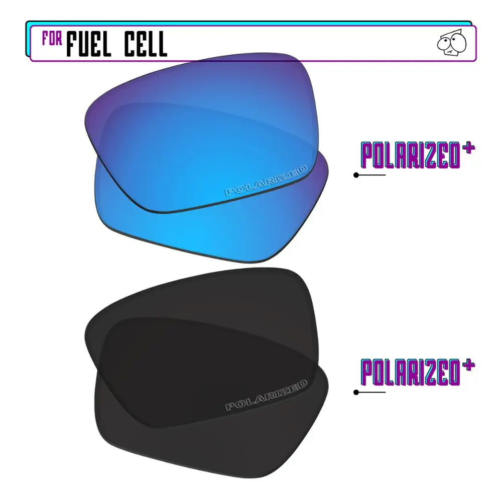 EZReplace Polarized Replacement Lenses for - Oakley Fuel Cell Sunglasses - BlackPPlus-BluePPlus