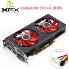 Видеокарты XFX Radeon RX 560, 4 ГБ DDR5, для игрового ПК, GPU 128 бит, RX 560D, для настольного ПК, для геймеров, бу, для AMD RX560