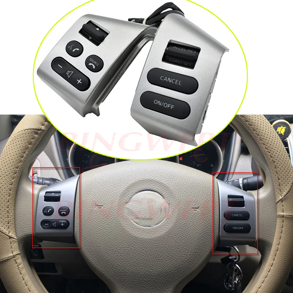 Аксессуары для автостайлинга кнопки для Nissan Livina& для Nissan TIIDA& SYLPHY кнопки управления рулем с blacklight