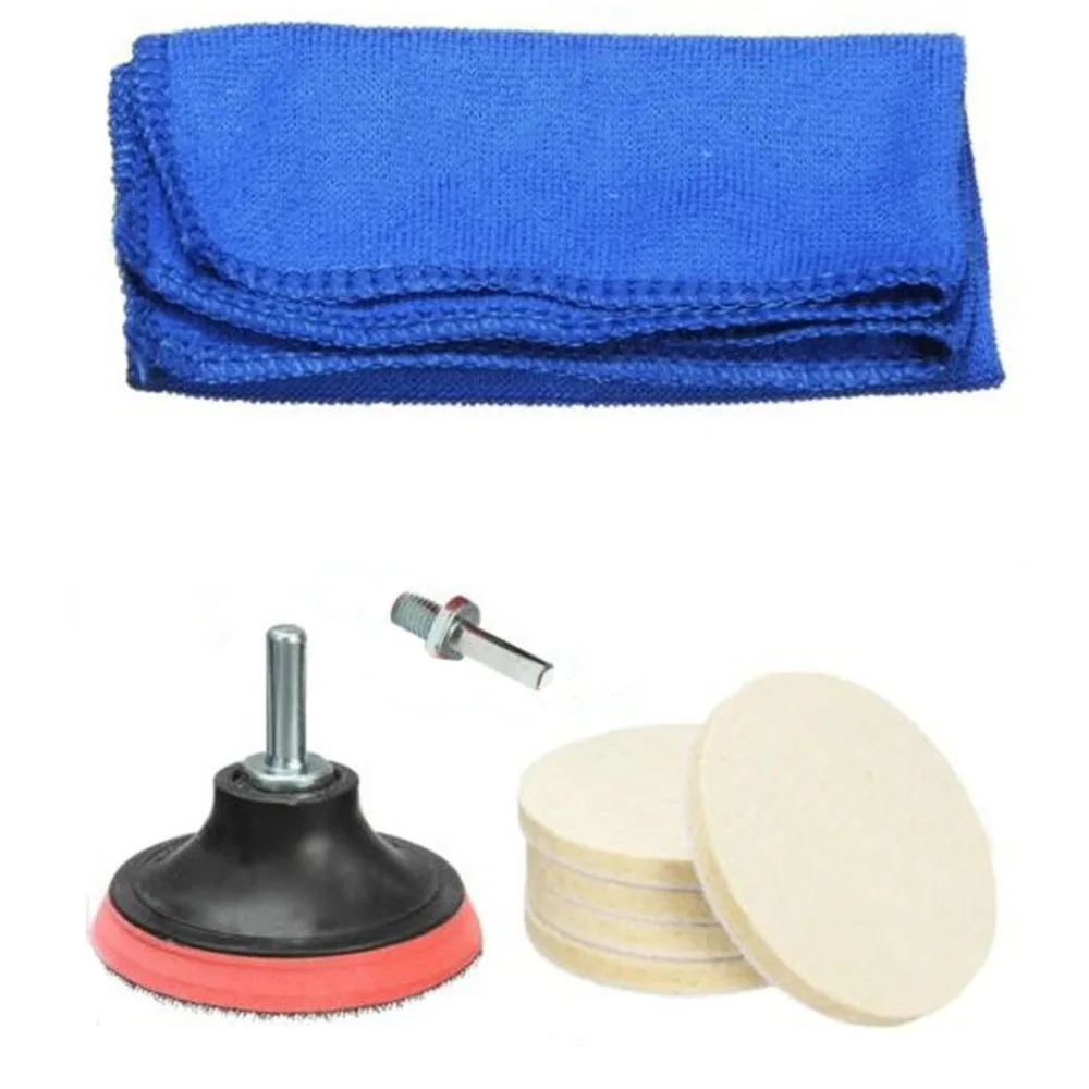 

7pcs Wool Wheels Towel Polishing Disc Car Glass Window Scratch Repair Tool Kit