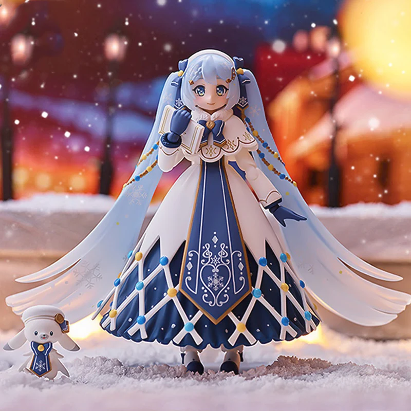 

Новый Maxfactory Hatsune Miku 2021 Figma Снежный кролик юкин светящийся Ver. Милые фигурки, настольное украшение, кукла, экшн-фигурки, игрушки, подарок