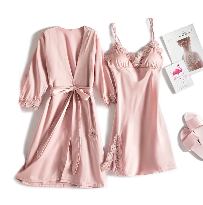 2 шт. Женский мягкий халат-кимоно для невесты и подружки | Женская одежда