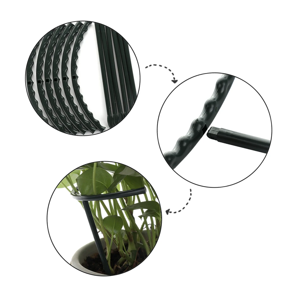 6pcs Arcuated DIY Plastic Plant Support Frame Pot Bracket shelf Climbing Flower Fixed Garden Vines Fastener | Дом и сад