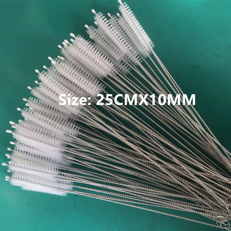 WOWSHINE 100 шт./лот соломенная щетка из нержавеющей стали Размер 25cmX10MMx5cm для чистки