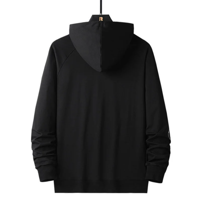 Толстовка мужская хлопковая Спортивная Свитшот свободного покроя однотонная