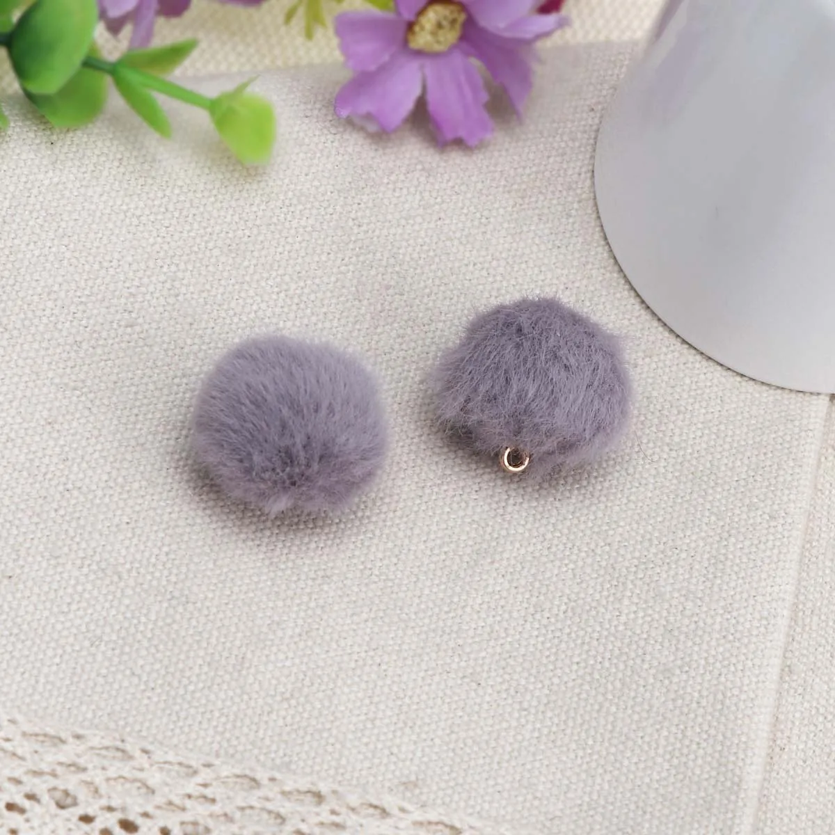 20 шт 20 мм имитация Hairball помпон милый меховой шарик ручной работы DIY материал ручной работы волосы серьги шар ювелирные изделия кулон - Цвет: 4
