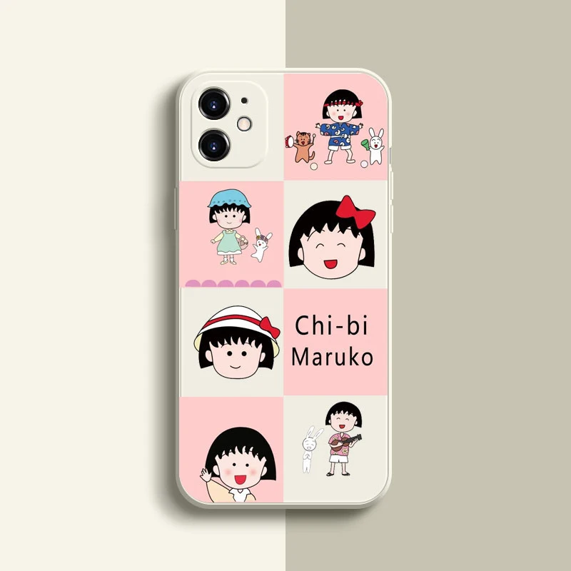 

New Official Original Silicone Cute Girl Pattern Phone Case For iPhone 11 12 Pro MAX Mini XR X XS 7 8 Plus Full Cover